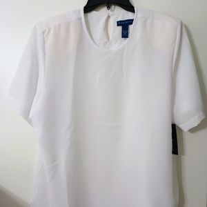 Karen Scott XL white top new